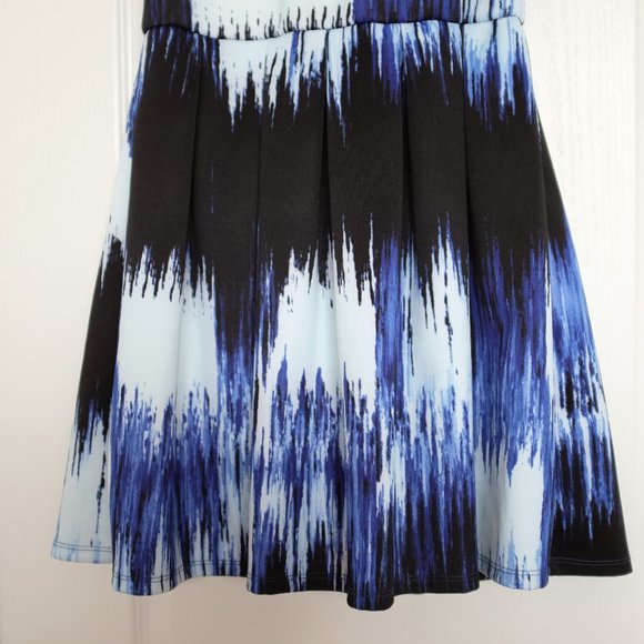 COPY - Pippa & Julie blue abstract scuba dress size 12 - Picture 4 of 11